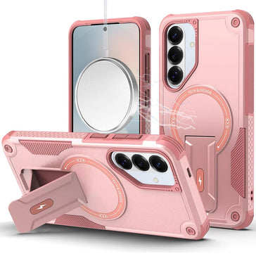 HR PREMIUM STURDY BRACKET KICKSTAND MAGNETIC HYBRID CASE FOR SAMSUNG S26 ULTRA - PINK