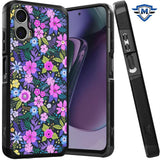 Metkase Tough Strong Hybrid (Magnet Mount Friendly) Case Cover For Motorola Moto G Stylus 5G 2024 - Mystical Floral Boom