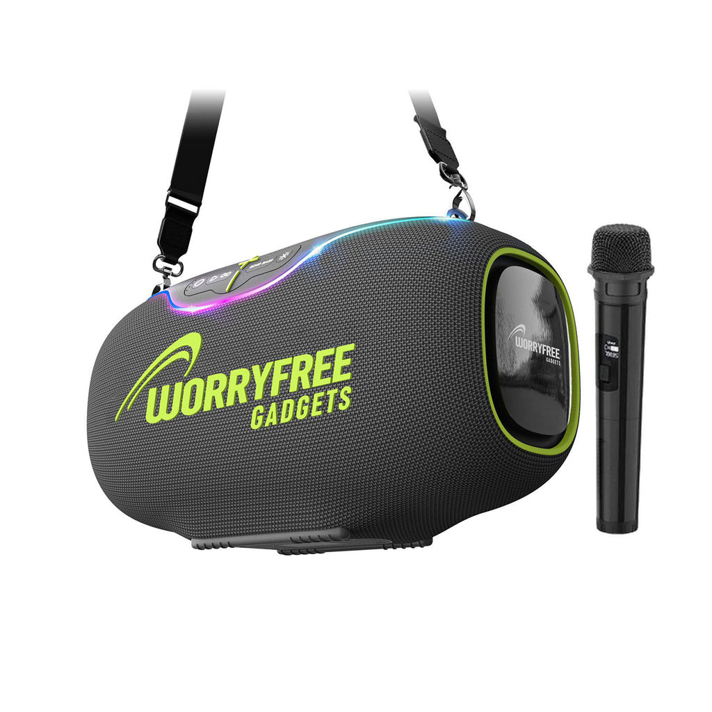 WorryFree WA80 350W Wireless Speaker With Handle & Microphone - Gray