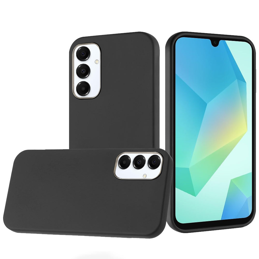 Premium Classy Slick Chromed Around Hybrid Case For Samsung A16 5G - Black