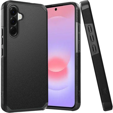HR Premium Tough Strong Hybrid (Magnet Mount Friendly) Case Cover For Samsung Galaxy A37 / A36 - Black