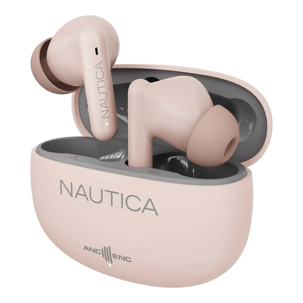Nautica Wireless Stereo Earbuds With Charging Case (ANC+ENC) T680 - Gray-Nude