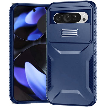 Premium Ultimate U Design Hybrid Case With Camera Window Covering For Google Pixel 10/10 Pro - Dark Blue