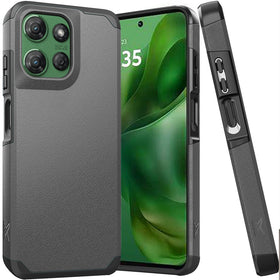 HR Premium (Original Series) Tough Strong Shockproof Hybrid Case In Slide-Out Package For Motorola Moto G Power 5G 2025/2026 - Charcoal Grey