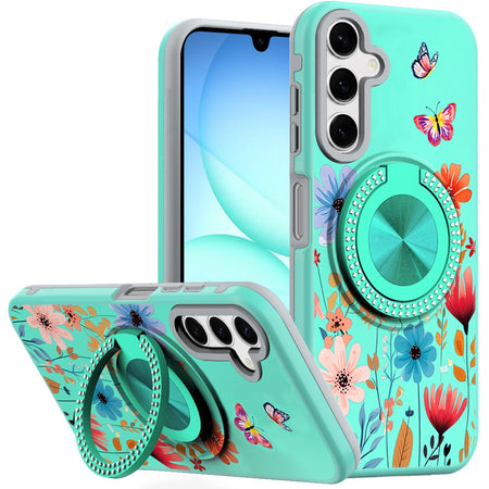 Premium Metal Diamond Cd Pattern Design Matte Finished Case For Samsung A17 5G - 12
