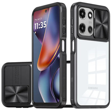 Premium Fusion Transparent Clear Hybrid Case For Motorola Moto G 5G 2025/2026 & Moto G Play 2026 - Black