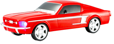 Max Power Mustang Style Portable Car Bluetooth Speaker With Front Flashing Lights - Red
