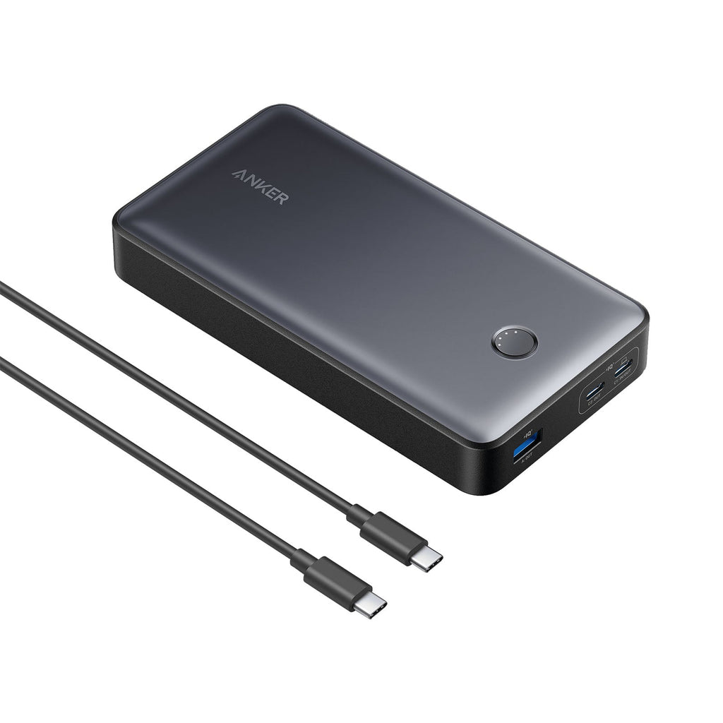 Anker 537 Powercore 24K mAh 65W Power Bank W/ 3 Ports (1 USB-A & 2 USB-C) - Black