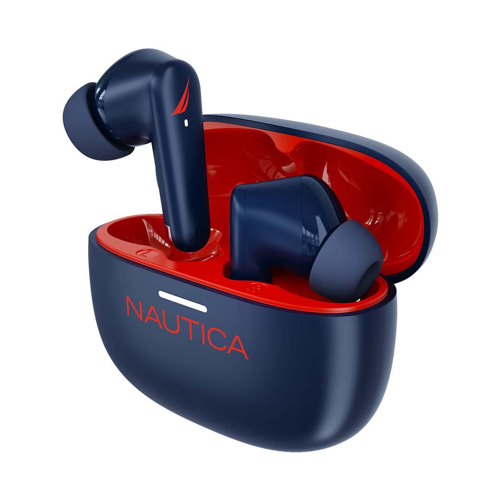 Nautica True Wireless Stereo Earbuds With Charging Case T220+ - Navy-Red