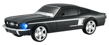 Max Power Mustang Style Portable Car Bluetooth Speaker With Front Flashing Lights - Black