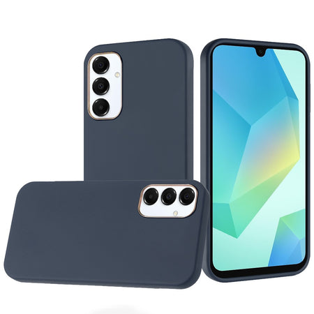 Premium Classy Slick Chromed Hybrid Case Cover For Samsung A16 5G - Dark Blue