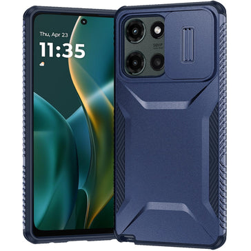 HR Premium Ultimate U Design Hybrid Case With Camera Window Covering For Moto G Stylus 5G 2026/2025 - Blue