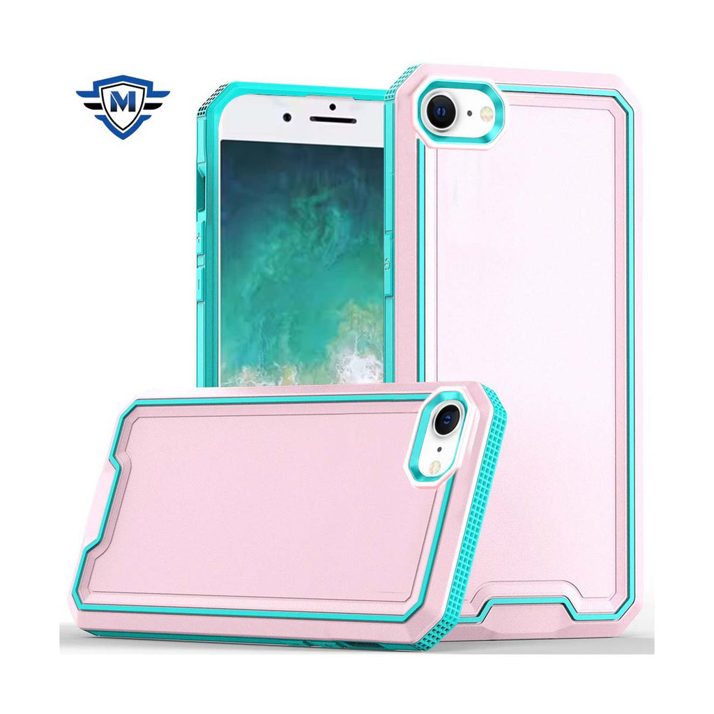 Metkase Rank Tough Strong Modern Fused Hybrid Case For iPhone 16E / SE4 - Light Pink