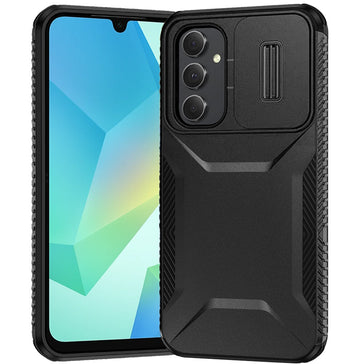 Premium Ultimate U Design Hybrid Case With Camera Window Covering For Samsung A16 5G - Black