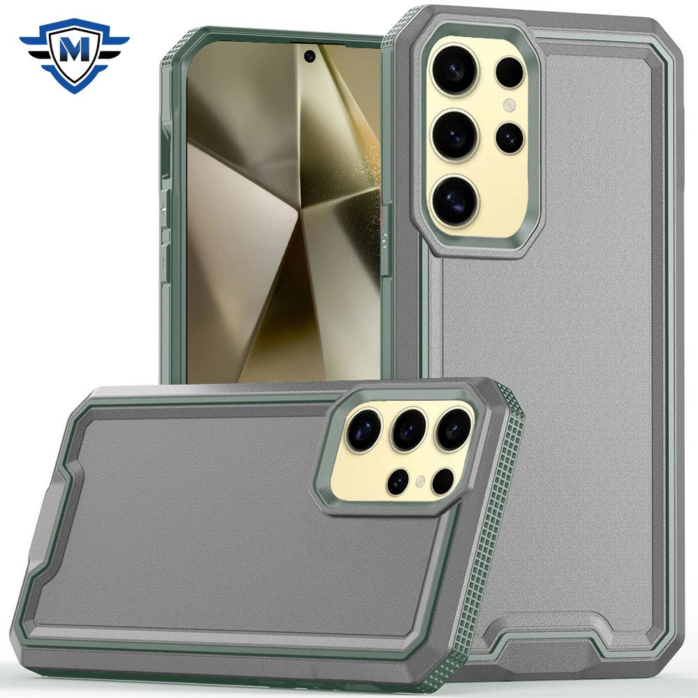 Metkase Rank Tough Strong Modern Fused Hybrid Case In Slide-Out Package For Samsung Galaxy S24 Plus - Grey