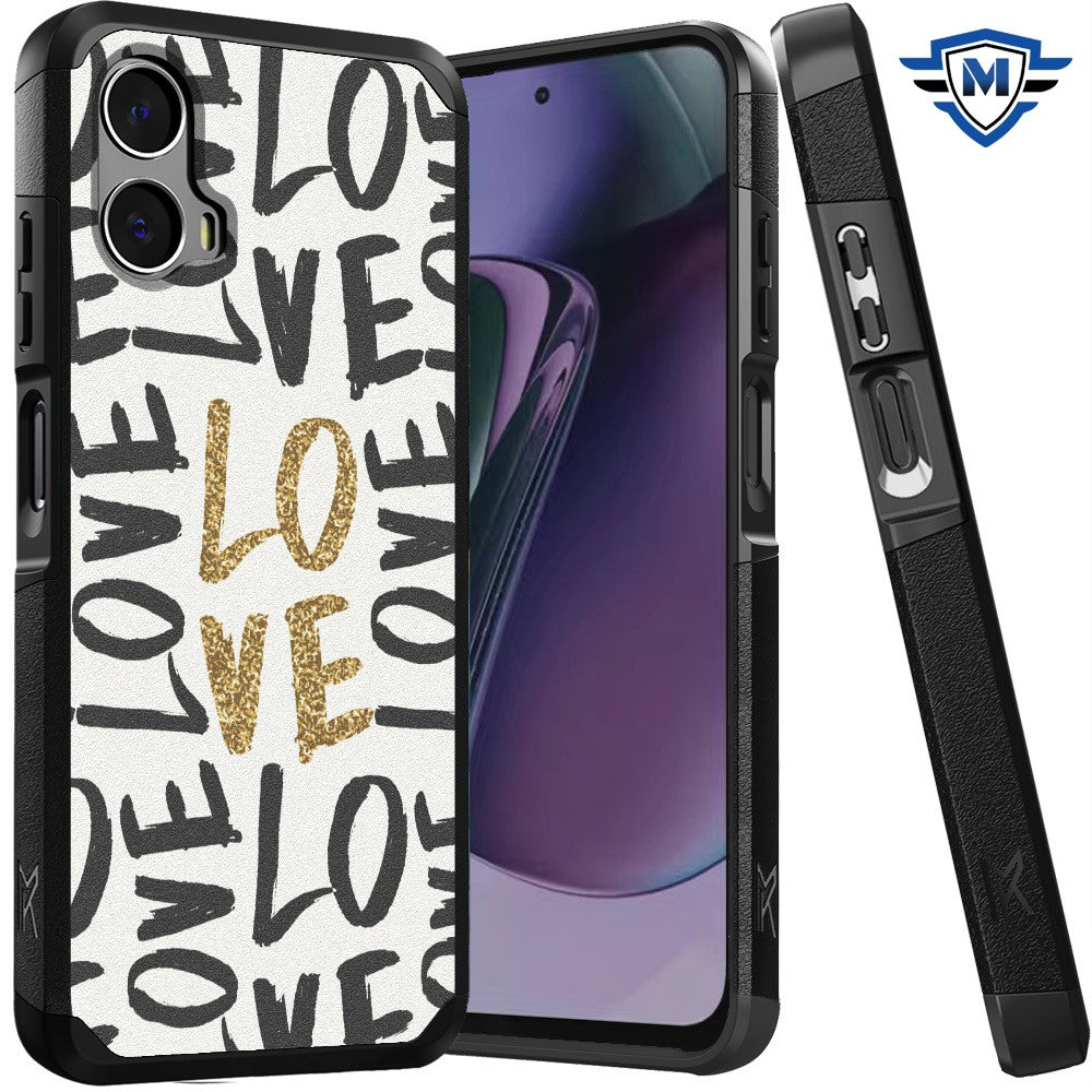 Metkase Tough Strong Hybrid (Magnet Mount Friendly) Case Cover For Motorola Moto G Stylus 5G 2024 - Love