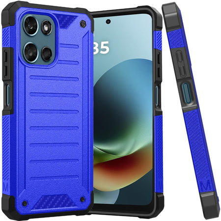 Premium Tough Lined Premium Design Case For Moto G 5G 2025/2026 & Moto G Play 2026 - Blue