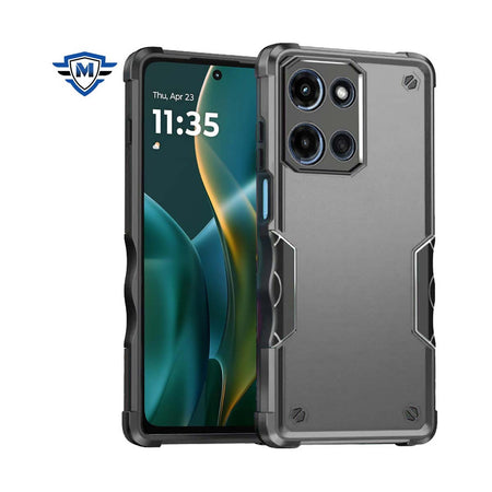 Metkase Exquisite Tough Shockproof Hybrid Case Cover For Moto G Stylus 5G 2025 - Grey