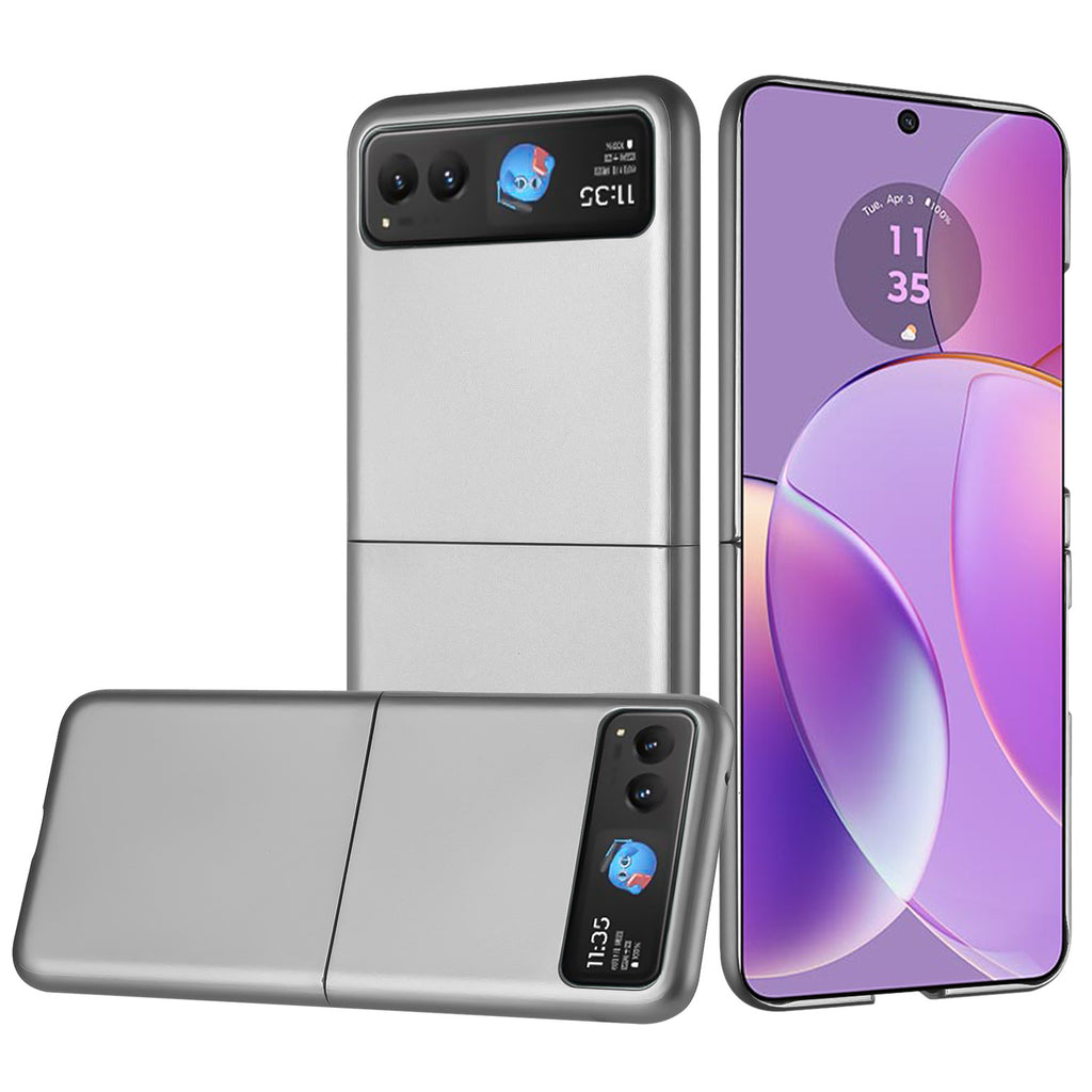 Premium Flip Snap On Premium Matte Finish Case Cover For Motorola Razr 2025 / Razr 2024 - Gray