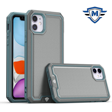 Metkase Rank Tough Strong Modern Fused Hybrid Case In Slide-Out Package For iPhone 15 Plus - Grey