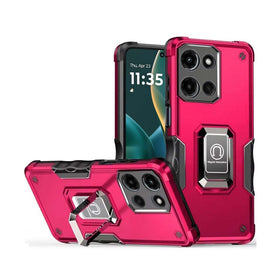 HR Premium Optimum Magnetic Ring Stand Hybrid Case Cover For Moto G Stylus 5G 2025/2026 - Hot Pink