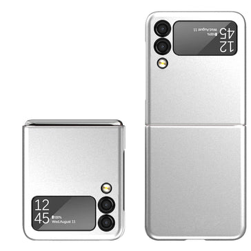 Premium Snap On Premium Matte Finish Case Cover For Samsung Z Flip 7 FE / Flip 6 - Silver