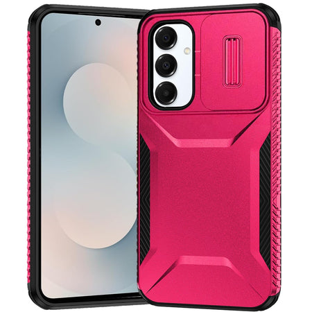 Premium Ultimate U Design Hybrid Case With Camera Window Covering For Samsung S25 FE - Hot Pink