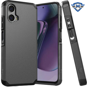 Metkase (Original Series) Tough Strong Shockproof Hybrid Case In Slide-Out Package For Motorola Moto G Stylus 5G 2024 - Charcoal Grey