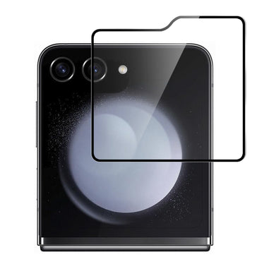 Metkase Black Edged Tempered Glass In Bulk White Paper Card Package (Outside Glass Screen Protector) For Samsung Z Flip 7 FE / Flip 6