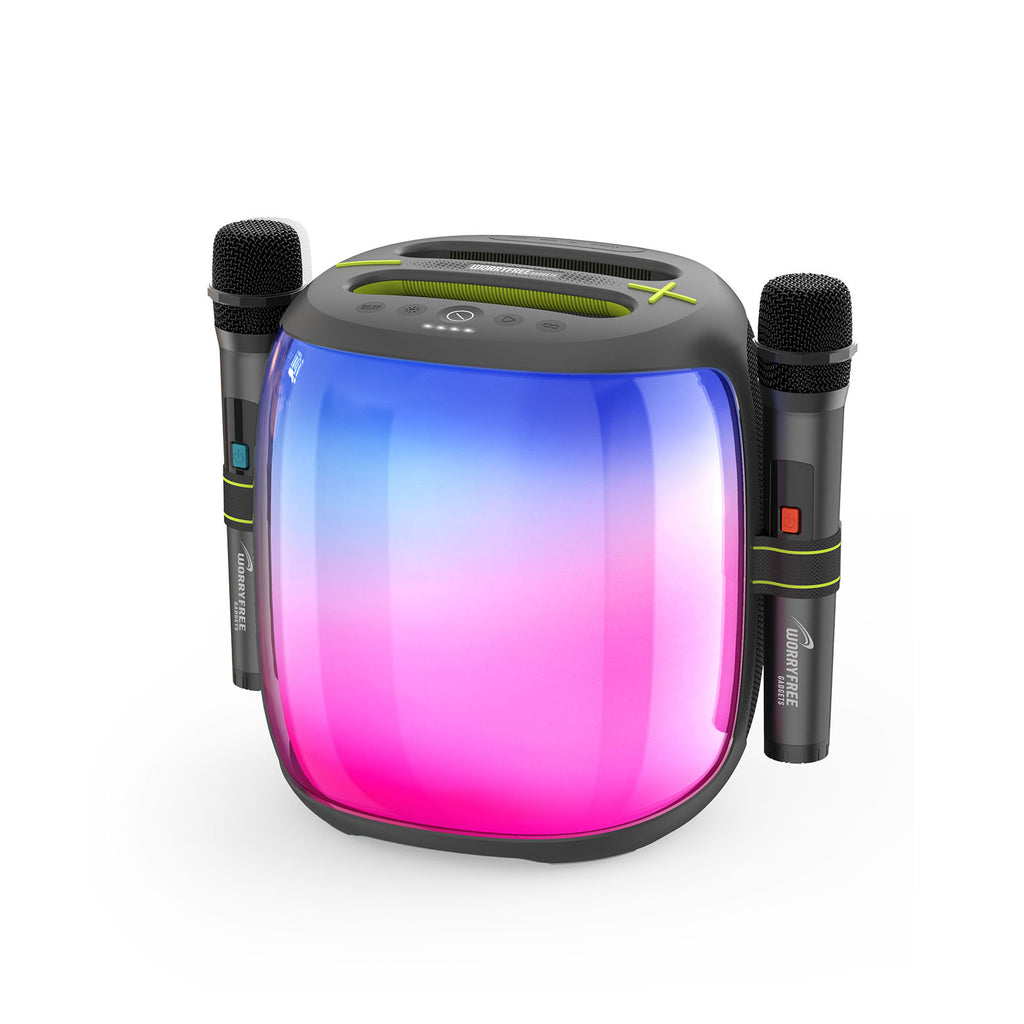 WorryFree WPB500 100W Portable Bluetooth Party Speaker With 2 Microphones - Gray