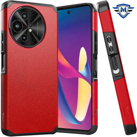 Metkase (Original Series) Tough Shockproof Hybrid Case For TCL 50 XL 5G - Red