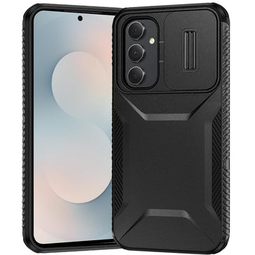 Premium Ultimate U Design Hybrid Case With Camera Window Covering For Samsung S25 FE - Black