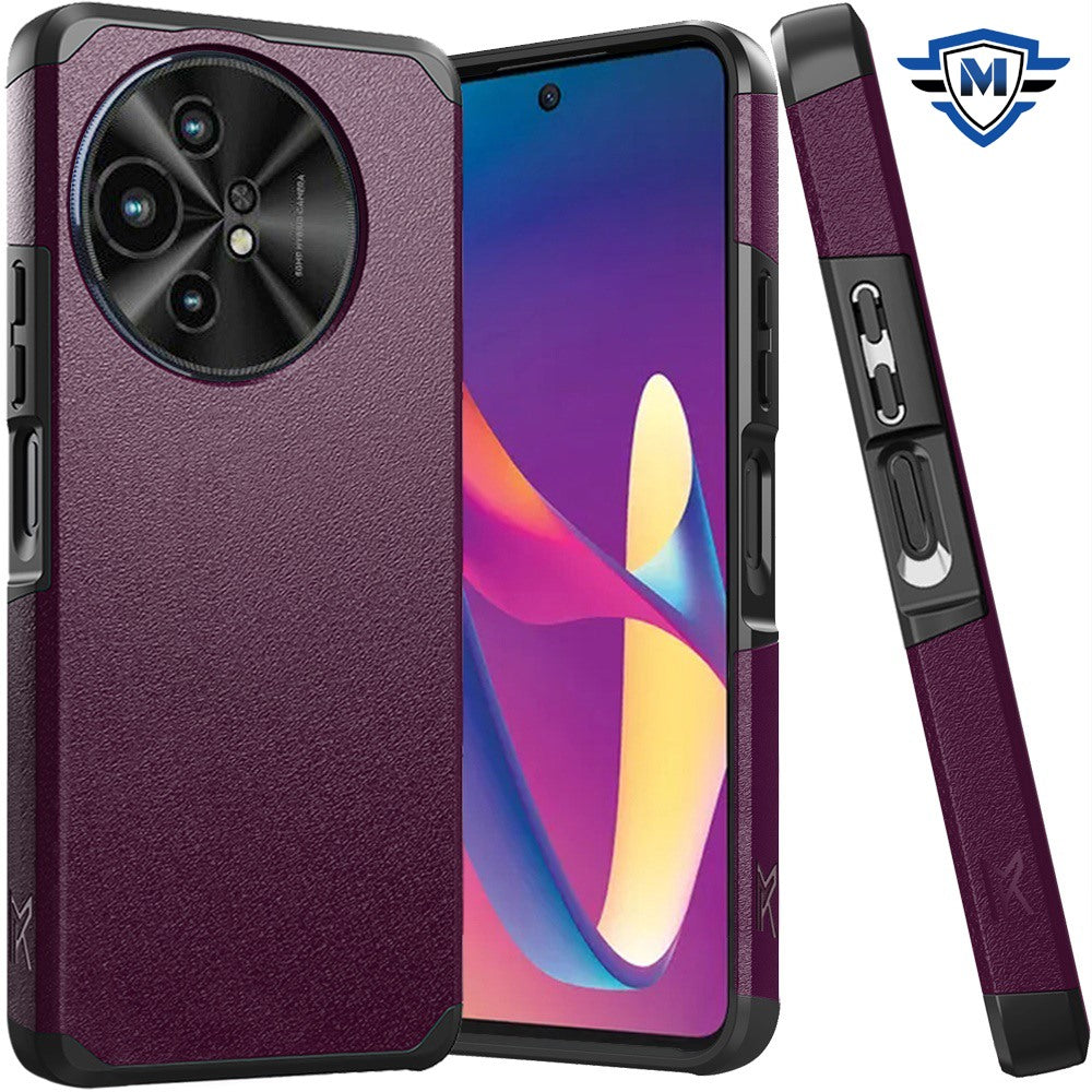 Metkase (Original Series) Tough Shockproof Hybrid Case For TCL 50 XL 5G - Dark Purple