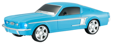 Max Power Mustang Style Portable Car Bluetooth Speaker With Front Flashing Lights - Blue