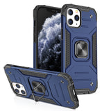 Premium Robust Magnetic Kickstand Hybrid Case For iPhone 15 - Blue