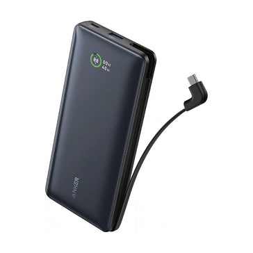 Anker 20K mAh 30W Nano Power Bank W/ Built-In USB-C Cable - Black