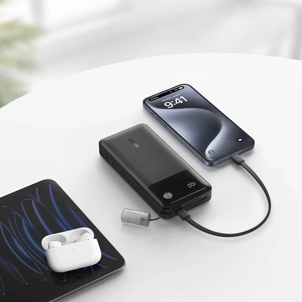 Anker Powercore 20K mAh 30W Power Bank W/ Usb-C Cable - Black – C2 Wireless 