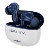 Nautica Wireless Stereo Earbuds With Charging Case (ANC+ENC) T680 - White- Navy