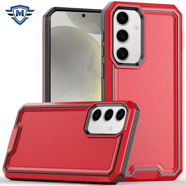 Metkase Rank Tough Strong Modern Fused Hybrid Case For Samsung S25/S24 - Red