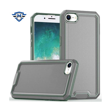 Metkase Rank Tough Strong Modern Fused Hybrid Case For iPhone 16E / SE4 - Grey