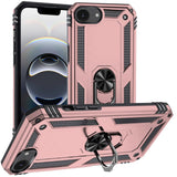 Premium Ring Magnetic Kickstand Hybrid Case For iPhone 16e / SE4 - Rose Gold