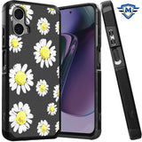 Metkase Tough Strong Hybrid (Magnet Mount Friendly) Case Cover For Motorola Moto G Stylus 5G 2024 - Chamomile Flowers