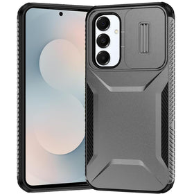 Premium Ultimate U Design Hybrid Case With Camera Window Covering For Samsung S25 FE - Grey