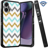 Metkase Tough Strong Hybrid (Magnet Mount Friendly) Case Cover For Motorola Moto G Stylus 5G 2024 - Zigzag