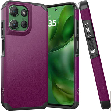 HR Premium (Original Series) Tough Strong Shockproof Hybrid Case In Slide-Out Package For Motorola Moto G Power 5G 2025/2026 - Dark Purple