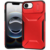 Premium Ultimate U Design Hybrid Case With Camera Window Covering For iPhone 16E / SE4 (2025) - Red