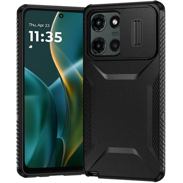 HR Premium Ultimate U Design Hybrid Case With Camera Window Covering For Moto G Stylus 5G 2026/2025 - Black
