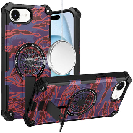 Premium Cd Texture Design Magnetic Car Mount Friendly HQ Case For iPhone 16E / SE4 (2025) - F