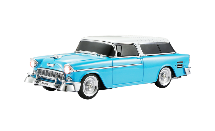 Max Power Classic Car Portable Bluetooth Speaker With Front Flashing Lights - Blue