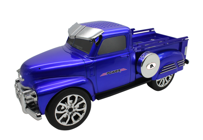 Max Power Pick Up Truck Style Portable Bluetooth Speaker With Front Flashing Lights - Blue